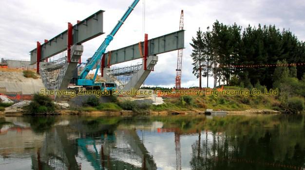 fabricação da viga da construção da construção de aço / AWS D1.5 soldou o projeto estrutural de aço da ponte / fabricação da ponte do feixe da construção de aço